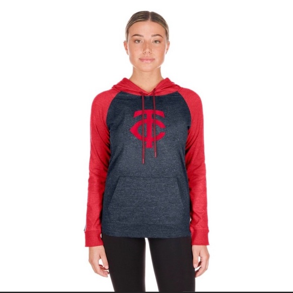 MLB Minnesota Twins Women's Long
Sleeve Hooded Sweatshirt - Picture 3 of 4